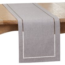 Gray table best sale runner